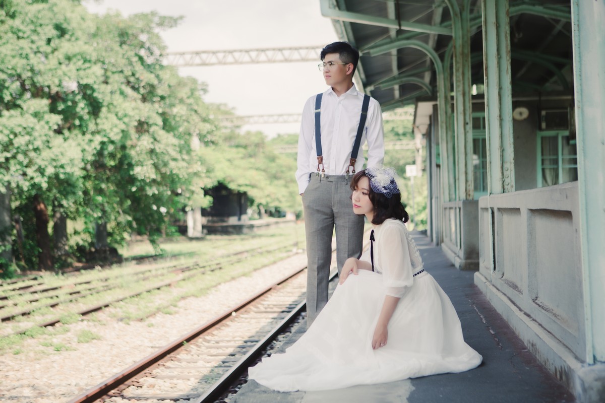 台中婚紗外拍,泰安火車站婚紗照,台中復古婚紗